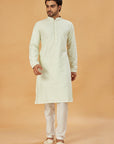 Pista Green Embroidered Kurta