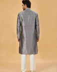 Grey motif kurta