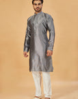 Grey motif kurta