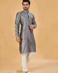 Grey motif kurta