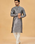 Grey motif kurta