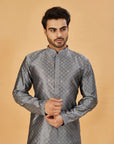 Grey motif kurta