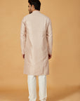 Beige banarasi silk kurta