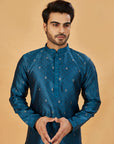 Royal blue motif kurta