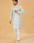 Mint Geometric Print Kurta
