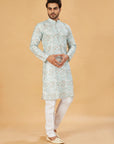 Mint Geometric Print Kurta
