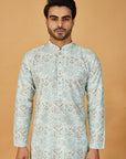 Mint Geometric Print Kurta