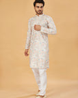 Pastel Geometric Print Kurta