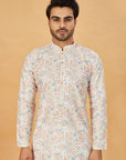 Pastel Geometric Print Kurta