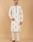 Beige Embroidered Kurta Set