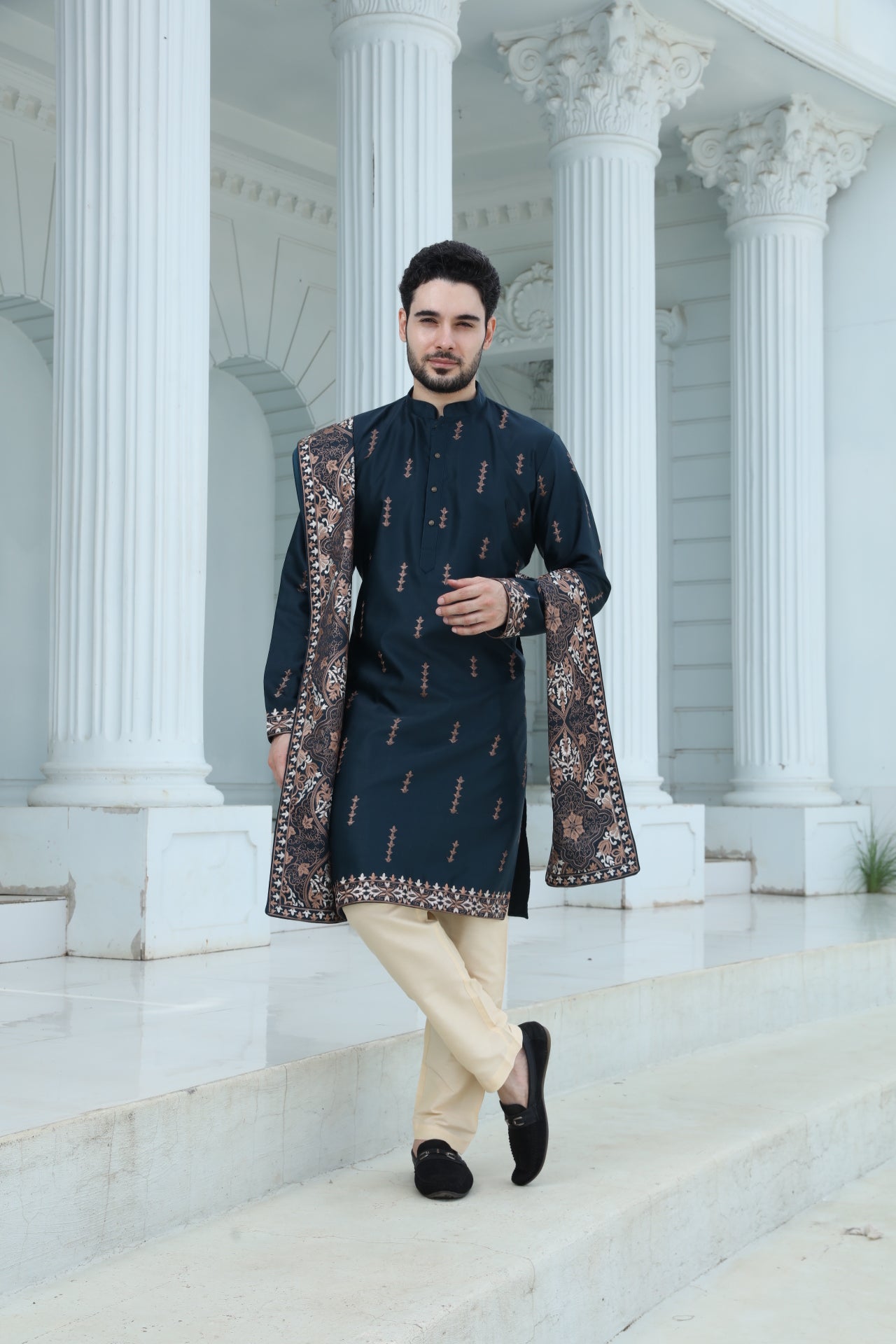 Deep Teal Kurta with Dupatta