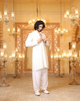 Cream Chikankari kurta